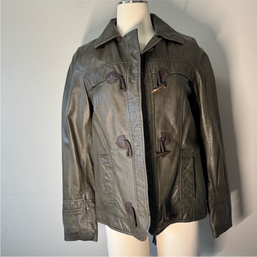 Danier Olive Leather Jacket